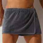 Sexy Sleep Bottoms Microfiber Pajamas Men Nightwear Short towel Pants Side Split