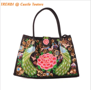 Genuine Embroidered Vintage Tribal BOHO handbag evening bag tote bag office bag - Bild 1 von 8