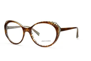 ALAIN MIKLI Eyeglasses BROWN Havana Silver FRAME New Authentic 53-18-140 ZQ-1004 - Picture 1 of 12