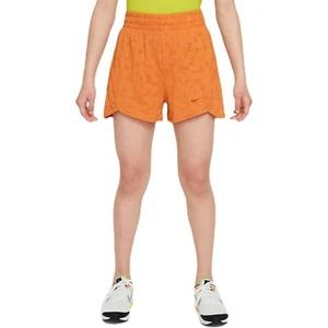 Nike Girl's DriFit Knit High-Rise Shorts Size XL NWT Orange - Picture 1 of 3