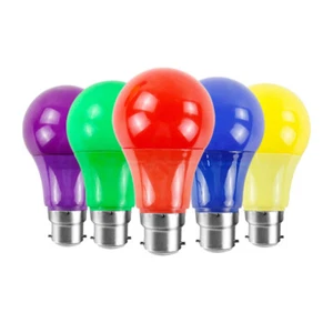 Colorful B22 Cap LED Lamp Bulb SMD 2835 Energy Saving AC 220V A50 Lighting Bulbs - Picture 1 of 44