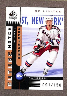 2002-03 Upper Deck SP Authentic #162 Mikael Samuelsson Gold SP #/150 - Rangers  - Image 1 of 3