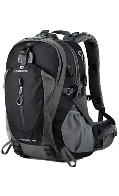 MOCHILA Bolsa Impermeable Senderismo Camping Viaje para Hombres Mujeres 40L Negra FENGDONG Foto 1 de 4