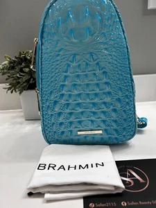 Brahmin Tropic Blue Melbourne Collection Jordan Backpack NEW AUTHENTIC - Picture 1 of 9