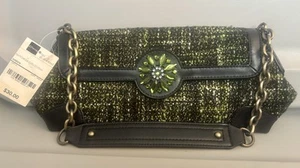 Vintage Worthington Duchess Collection Green Tweed Shoulder Bag Purse NWT - Picture 1 of 6