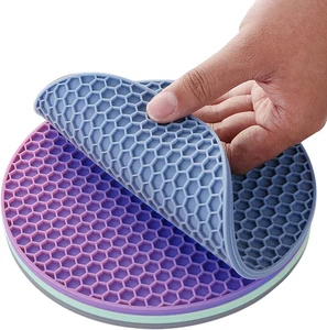 4 Pcs Trivet Mat Multipurpose Silicone Pot Holders, Hot Pads Silicone Heat Resis - Picture 1 of 8