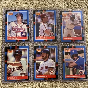 Lote de tarjetas Donruss MVP de 1980 - Gwynn Boggs Schmidt Strawberry Clark Murphy Salón de la fama - Imagen 1 de 7