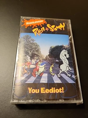 Nickelodeon Ren & Stimpy You Eediot! Audio Cassette Tape 1993 - Orange Cassette  - Image 1 of 4