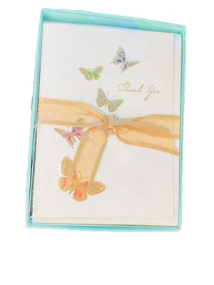 Graphique Butterflies Thank You Cards 10 Pack Gold Foil Heavyweight Cardstock - Image 1 of 4