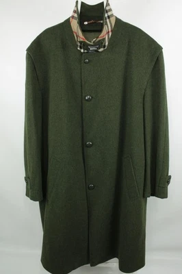 Perfect Vintage Burberrys Loden Green Wool Overcoat Men's US XXL / EU 58 - Image 1 of 4