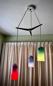 Mid-Century Modern Triple Pendant Ceiling Light Fixture - Picture 1 of 6