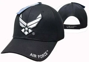 Gorra Oficial de la Fuerza Aérea de los Estados Unidos con Licencia Logo AF Gorra Negra - Imagen 1 de 1