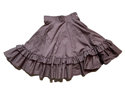 Vintage 60s Malco Modes Country Western Square Dance Fit & Flare Brown Skirt L - Image 1 of 4