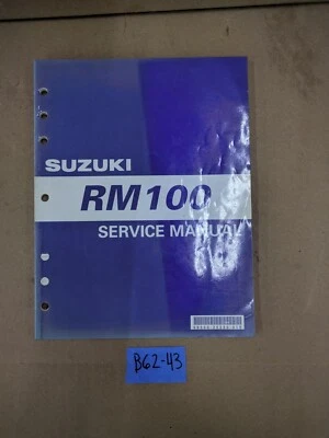 Manual de servicio del propietario Suzuki RM100 2003 OEM 99500-20230-01E Foto 1 de 4