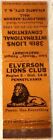 Matchbook Cover Elverson Lions Club International Convention Atlantic City Bronz