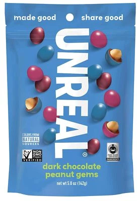 Gemas de cacahuete chocolate negro Unreal paquete de 1 5 OZ Foto 1 de 3