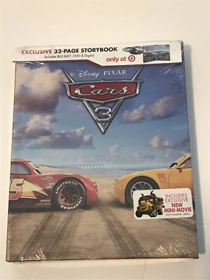 Cars 3 (Blu-Ray + DVD + Digital & 32 Page Storybook) TARGET EXCLUSIVE- BRAND NEW - Image 1 of 4