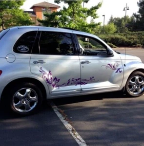 Car Door Decals Classical Flowering Stripes Vinyl Hood Side Stickers ZC1006 5pcs - Picture 1 of 4