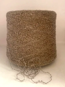 NICE Cone Spool BOUCLE Alpaca Wool Yarn w/Nylon 2lb 3oz 1000gr 2117 B - Picture 1 of 4