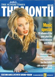 KYLIE MINOGUE - THE UK SUNDAY TIMES (THE MONTH DEC 2003) SLOW CHOCOLATE PROMISES