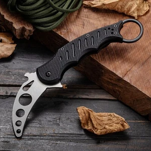 Karambit Trainer G10 Training Knife Saber Pratics Tools Metal Blade Gift for Men - Picture 1 of 8