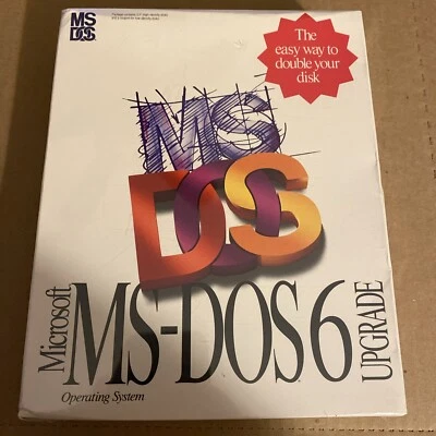 Microsoft DOS 6.0 Upgrade 3.5" Disks NIB Sealed Floppy New Sealed - Image 1 of 3