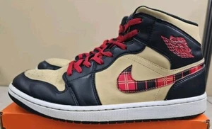 Nike Air Jordan 1 Mid SE Tartan Swoosh Shoe Size 11.5  - Picture 1 of 7