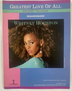Whitney Houston Greatest Love of All Sheet Music Piano Voice Guitar 1977 R&B - Picture 1 of 3