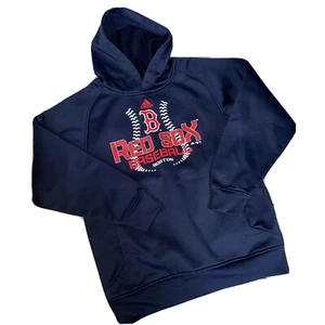 Adidas Red Sox Hoodie Boys Large 14-16 #g12 - Picture 1 of 6