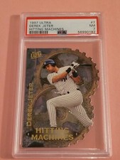 1997 Fleer Ultra Derek Jeter #7 Hitting Machines Foil Die Cut Insert PSA 7 NM