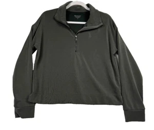 Athleta Seasoft Quarter Zip Aspen Olive Size Medium Activewear - Picture 1 of 9