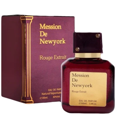 Perfume Mession De New York F para hombre 3,4 OZ para ventiladores Die Hard de Baccarat Rouge Foto 1 de 4