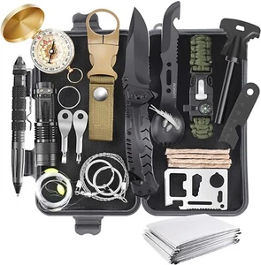 28 PCS Outdoor Survival Kit for Emergency Hunting Camping Tactical Tool Gift Set - Picture 1 of 6