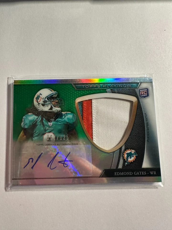 K132,237 - 2011 Topps Platinum Rookie Patch Auto Green #62 Edmond Gates #/125 - Image 1 of 1