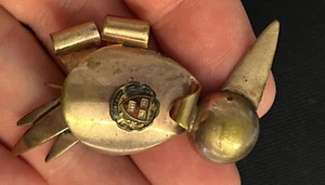 Vintage Harvard Logo University Pin Crest Badge Brooch Hat Turkey Bird 1950 - Picture 1 of 6