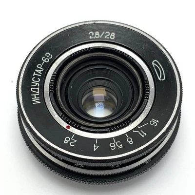 VINTAGE SOVIET Wide Angle LENS Indusnar-69 28mm f/2.8 M39 - Serviced - ( CLA ) - Image 1 of 4