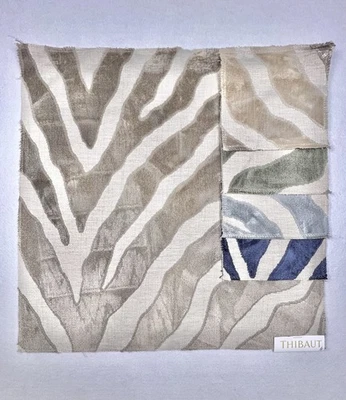 Thibaut Etosha Fabric Sample Set Animal Print Velvet - Image 1 of 4