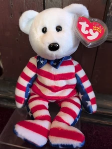 Ty Beanie Babies MWMTs - Liberty The Bear White Head - Picture 1 of 4