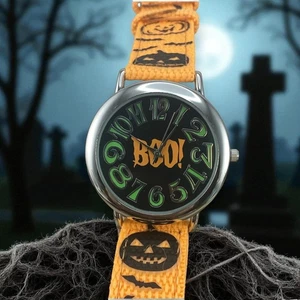 Avon Halloween BOO! Quarzuhr Jack-O-Lantern orange Armband 2016 Neu in OVP - Bild 1 von 6