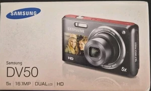 Cámara digital Samsung roja DualView DV50 HD 16,1 MP con vista frontal TOTALMENTE NUEVA - Imagen 1 de 4
