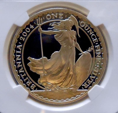True Key Date Britannia Silver Proof Coin - Lowest Mintage - 2004 NGC PF68 UC!!! - Image 1 of 4