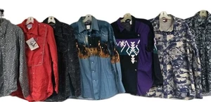 LOT OF 95 WESTERN SHIRTS SOUTHWEST VTG 80s 90s ROCKABILLY PEARL SNAPS WRANGLER - Picture 1 of 24