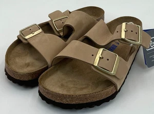Birkenstock Arizona Women's Size 8 US 39 EU Sandcastle Sandals Soft Footbed NIB - Picture 1 of 10