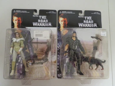 Figura de acción de colección Mad Max The Road Warrior con perro y mujer guerrera 2000 en caja original Foto 1 de 2