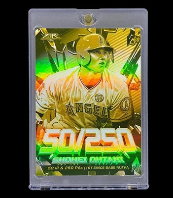 SHOHEI OHTANI GOLD REFRACTOR RARE SSP Insert Holo Non Auto - ANGELS - Image 1 of 4