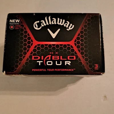 Callaway HX Diablo Tour Golf 12 Balls Total 4 Sleeves Dozen White Brand New - Image 1 of 2