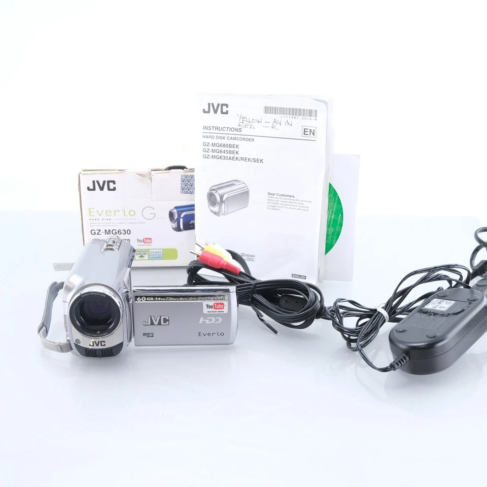 JVC Everio GZ-MG630 Digital Camcorder 60GB HDD 35x Optical Zoom CCD Handycam PAL - Image 1 of 4