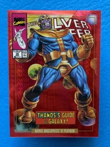 2024 Skybox Marvel Masterpieces 92 Platinum /292 Red Prism Variant Thanos #83-V - Picture 1 of 2