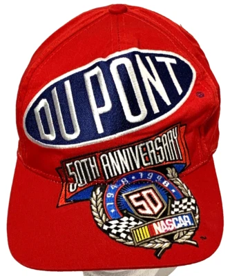 ¡Raro! De colección 1998 Jeff Gordon DuPont NASCAR 50 Aniversario Snapback Sombrero NUEVO Foto 1 de 4