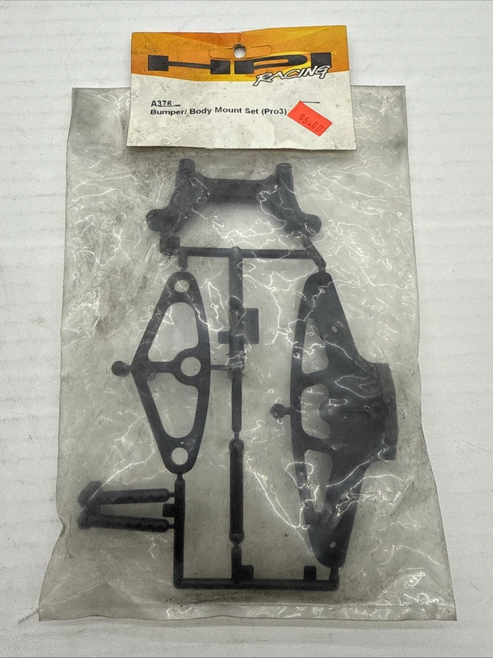 RC HPI Pro 3 III Bumper Steering Link & Body LOT Plastic Black A376 B15 - Image 1 of 1